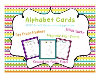 Preview of Alphabet Cards-for Wikki Sticks and other manipulatives
