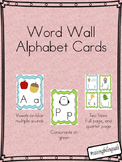 Alphabet Cards for Word Wall and Phonics practice