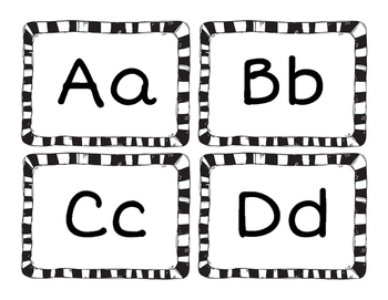 Alphabet Cards for Word Wall (uppercase and lowercase letters)