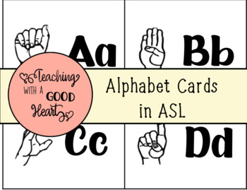 Preview of Alphabet Cards in ASL