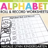 Alphabet Center | Alphabet Roll and Trace and Write Worksheets