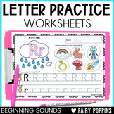 Alphabet Practice Worksheets | Letter Formation, Beginning Sounds