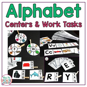 Preview of Alphabet Centers and Hands On Tasks to Reinforce & Generalize Letter Skills