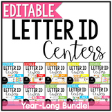 Alphabet Centers: Editable Letter ID Centers Bundle