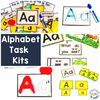Alphabet Activities for Preschool and Task Boxes by Structured Fun Teaching