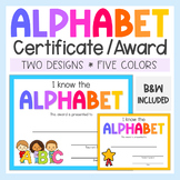 Alphabet Certificate of Recognition - Alphabet Achievement Award