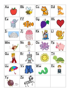 Alphabet Chart by Mackenzie Grosso | Teachers Pay Teachers