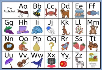 Alphabet Charts and Cards by Cubbyhouse Worksheets | TPT