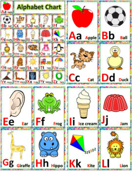 alphabet chart by schools tools teachers pay teachers