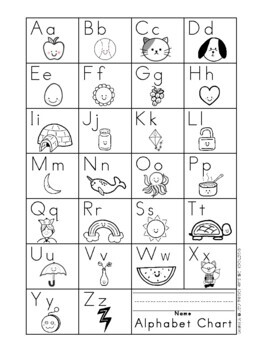 Alphabet Chart by Busy Teacher's Schoolbag | TPT