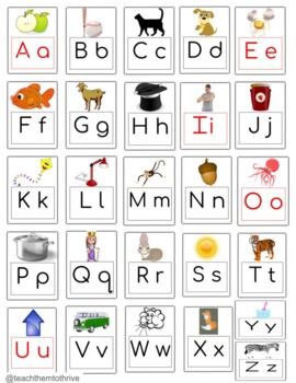 Alphabet Chart by Teach Them To Thrive | TPT