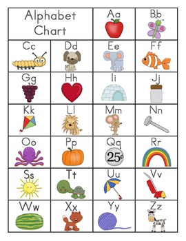 Alphabet Chart Freebie By Mrs Ricca S Kindergarten Tpt