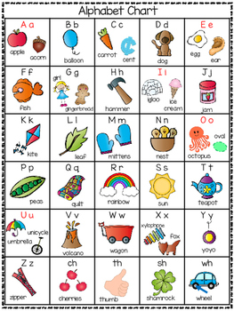 Alphabet Chart FREEBIE by Lauren's Learning Corner | TPT