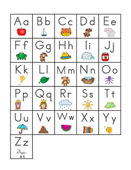 Alphabet Chart Freebie by Courtney's Curriculum Creations | TPT
