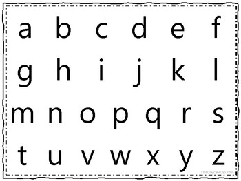 Simple Alphabet Charts: Uppercase & Lowercase Letters by The Daycare Lab
