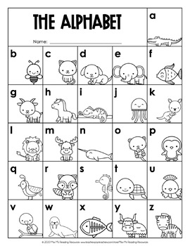Alphabet Chart | Alphabet Practice | Phonics Worksheets | TPT