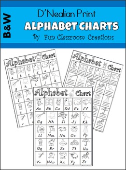 D Nealian Alphabet Chart Printable