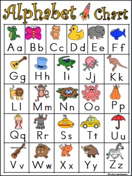 Alphabet Charts - Color, Traditional Print by Fun Classroom Creations