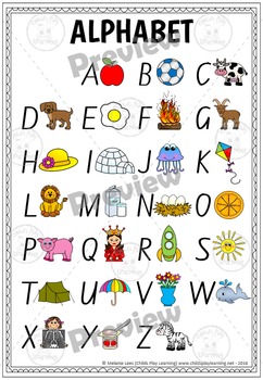Alphabet Charts Set - Upper and Lower Cases by Childs Play Learning