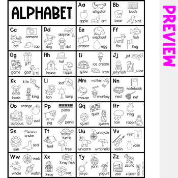 Alphabet Cheat Sheet Poster - Learn and Review the Alphabet | TpT