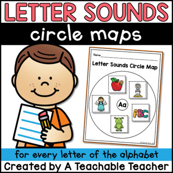 Preview of Alphabet Circle Maps | Letter and Sounds | Beginning Sounds Circle Maps