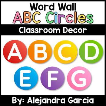Preview of ABC Word Wall Letters | Bulletin Board Decor | Rainbow