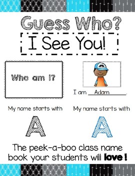 Preview of Alphabet Class Name Book | All About Me