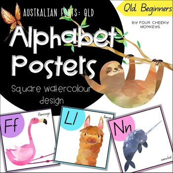 Preview of Alphabet Posters // Australian Queensland Beginners Font