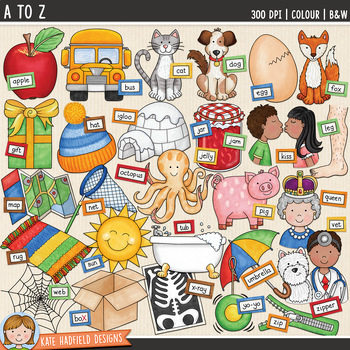 Preview of Alphabet Clip Art: A to Z (Kate Hadfield Designs)