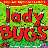 Ladybugs Clip Art Alphabet Letters | Clipart Set