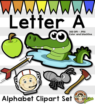Preview of Alphabet Clip Art: Letter A Phonics Clipart Set - Clip Art - FREE!