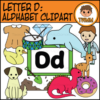 Back to School Alphabet and Phonics Clip Art: Letter D [TWMM Clip Art ...