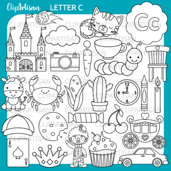 Alphabet Clip Art: Letter C Words by ClipArtisan | TPT