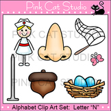 Alphabet Clip Art: Letter N - Phonics Clipart Set - Person