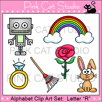 Preview of Alphabet Clip Art: Letter R - Phonics Clipart Set - Personal or Commercial Use