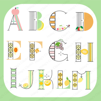 Preview of Alphabet Clip Art Letter Set