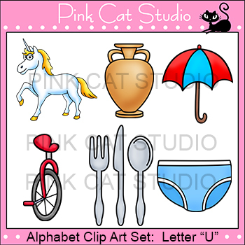 Preview of Alphabet Clip Art: Letter U - Phonics Clipart Set - Personal or Commercial Use