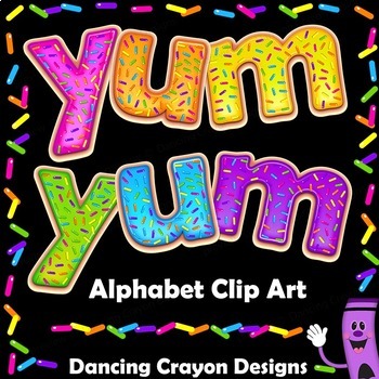 Preview of Alphabet Clip Art Letters - Donut Design | Bulletin Board Letters
