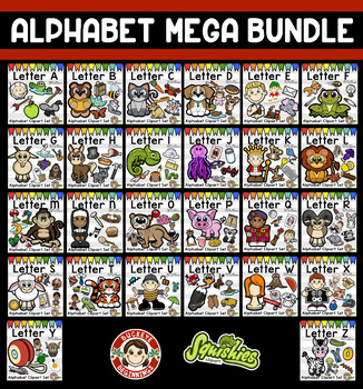 Preview of Alphabet Clip Art Mega Bundle {Squishies Clip Art}