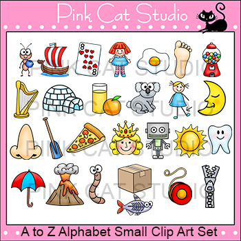 Alphabet Clip Art Small Set - Phonics Clipart Set - Commercial Use Okay