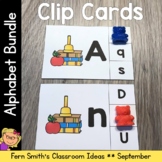 Alphabet Clip Card Center Uppercase & Lowercase Back to Sc