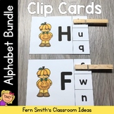 Alphabet Clip Card Center Uppercase & Lowercase October Bundle