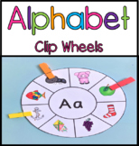 Alphabet Clip Card Wheels for Beginning Sounds