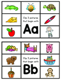 Alphabet Clip Cards for Letter Recognition/Phonics