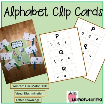 Preview of Alphabet Clip Cards