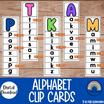 Preview of Alphabet Clip Cards