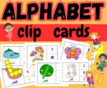 Preview of Alphabet Clip Cards - Alphabet Activity for Preschool, Pre-K, & Kinder