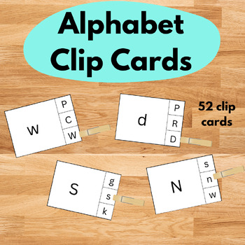 Preview of Alphabet Clip Cards Printables Toddler Flash Cards Letter Recognition Phonics