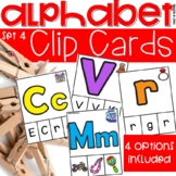 Alphabet Clip Cards Set 4 - Alphabet Activity for Preschoo