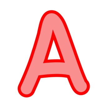 Bulletin Board Letters Alphabet Clipart - Red with Red Trim | TpT